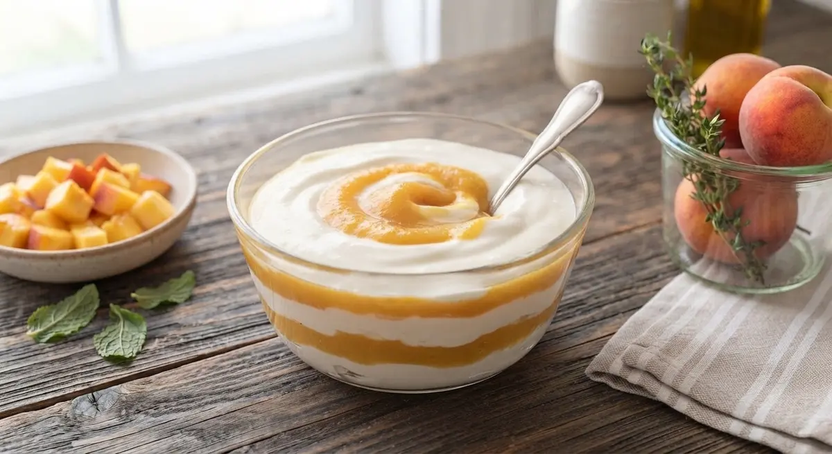 Peach Puree with Yogurt